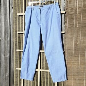 Talbots Light Blue Relaxed Chino Cotton Pants 8